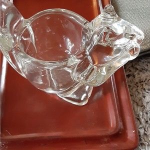 Vintage Avon 70's crystal Squirrel candle holder